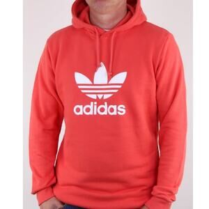 Adidas Men's Classic Trefoil Coral Hoodie Sweatshirt Size M